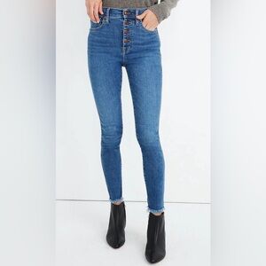 Madewell Button-Fly Skinny Jeans in Classic Blue
